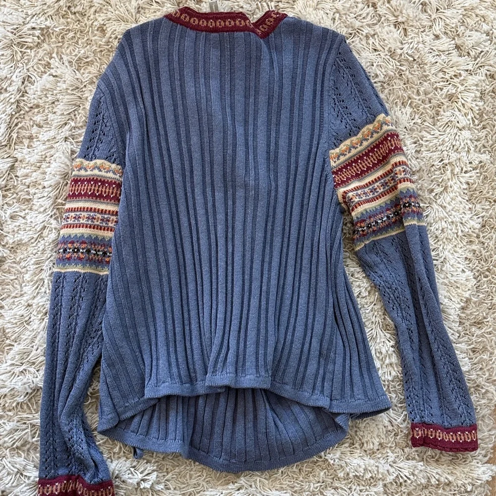 Hanna Andersson Nordic Fair Isle Wrap Sweater - Picture 6 of 6